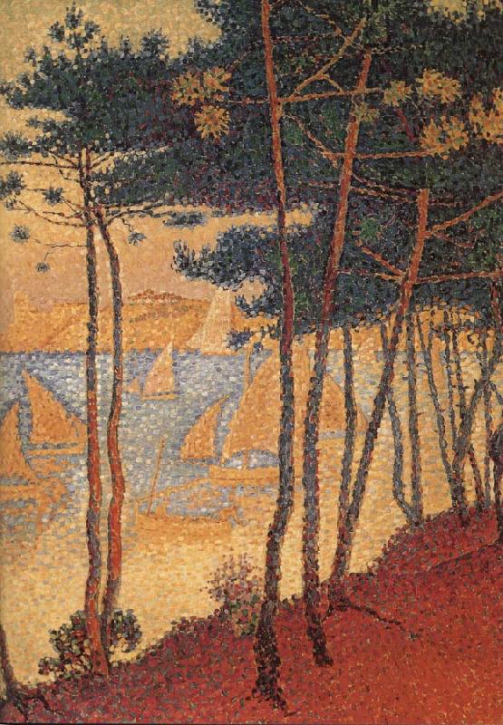 Paul Signac Sail boat and pine Germany oil painting art